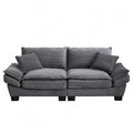 Gemütliches Schlafsofa mit Schlaffunktion, Samt, Dunkelgrau, 224cm